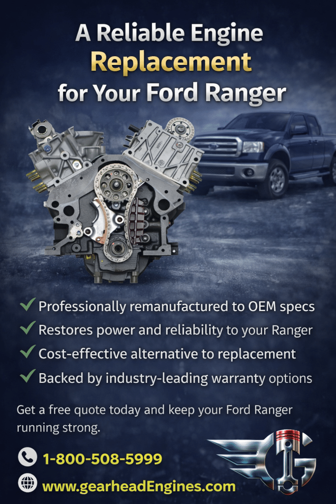 A Reliable Engine Replacement for Your Ford Ranger - Gearhead Engines